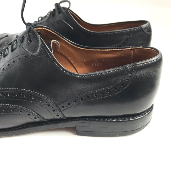 Allen Edmonds Chester Wingtip Oxford Black 11 A Narrow - Picture 6 of 13
